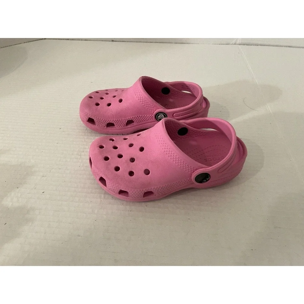 Kids Crocs Pink Classic Clog Crocs‎ Size C10-Iconic Crocs Comfort